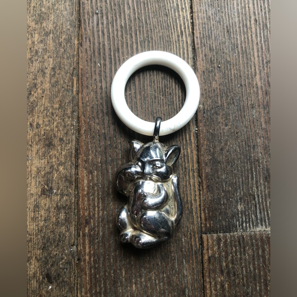 Rare sterling baby rattle